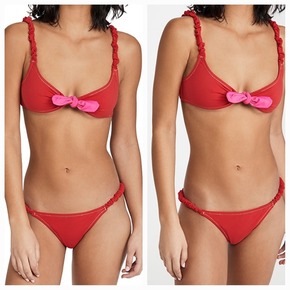 Regina Olga Luca Bikini Set in Red Size 3 NWT - Picture 2 of 11